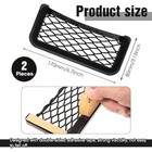 2 Pcs Abs Plastic Frame Car Storage Net Bag Phone Car Mesh Net Holder Rv Storage