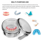 No Leak   Non-slip Partial Denture Case Retainer Bath Box Transparent Black