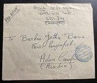 1949 Djibouti Somali Coast Airmail Cover To Aden Camp