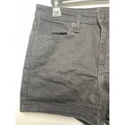 Black Denim Shorts Womens Size 8 High Waist Solid Casual Jean Rolled Cuffed  