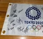 2020 Toyko Olympics Multi Signed Golf Flag Coa Nelly Korda Lpga Women   s 18 Sigs