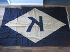 Vintage Antique Maritime Ship Boat Yacht Flag W  Letter K In A Diamond