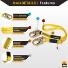 Kwiksafety Copperhead Single Leg Adjustable 4  To 6  Positioning Safety Lanyard