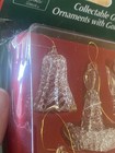 5 Piece Spun Glass Christmas Ornaments By Christmas House  Minatures Set 1