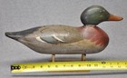 Vintage Standard Mason Mallard Drake Duck Decoy Old Restoration Glass Eye