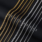 316l Stainless Steel Rope Chain Necklace Gold Silver 3mm 4mm 5mm