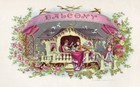 Ex Rare Old Original Balcony Cigar Label - Heppenheimer   Maurer Litho 