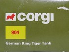 German King Tiger Tank  1983 Corgi Toys 904 Diecast Metal Hong Kong W  Box Nos