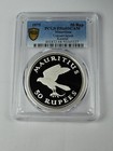 1975 Mauritius Silver 50 Rupees conservation kestrel  Pcgs Pr68dcam