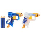 Nerf Jolt Dart Blaster Mini Ice Blue Sonic   Clear 2 Pack N-strike Kids Toy Guns