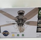 Hunter Channing 52 In  Express Indoor Matte Silver Ceiling Fan With Light Kit