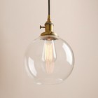 Pathson Vintage Industrial Antique Ceiling Pendant Light Globe Glass Lampshade