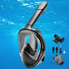 Full Face Snorkel Mask With Detachable Camera Mount snorkeling Swimming Diving
