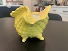 Large Vintage Ceramic Yellow Conch Sea Shell Planter vase beach Decor