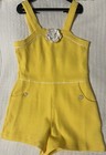 Janie And Jack Yellow  Romper With White Flower Girl Size 8 New With Tags