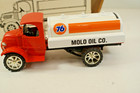 T41 Die Cast Metal Truck Bank Nib  J  Ertl  1935 Mac Tanker  Molo Oil  76