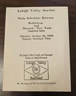 Lehigh Valley Four Schedules  Oct 28 1956  Oct 26 1958  Oct 25 1959  Oct 30 1960
