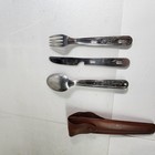 Vtg  Boy Scouts Bsa Utensil Mess Kit Schrade Folding Knife  Fork  Spoon   Pouch