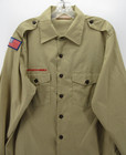 Vintage Boy Scouts Of America Shirt Men Large Beige Bsa Uniform Military 90s Usa