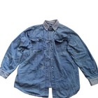    rare    Vintage 90s Y2k Gitano Unisex Denim Button Down Fashion Shirt Size L