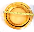 Vintage Large Round Clear Amber Glass Cigar cigarette Ashtray 8    Solid 4 Slots