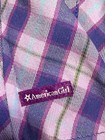 American Girl 18  Doll - 2010 Pretty   Plaid Dress Purple With Tie Belt   Hat