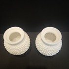 Vintage Hobnail Milk Glass Ball Vases White Mid Century Modern Mcm Lot Of 2