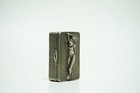 Antique Silver Nude Girl Asian Beauty Relief Vesta Case Match Holder Striker Box