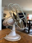 Westinghouse Vintage Table Fan 12la4 Gray Metal 4-blade Adjustable Tilt