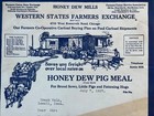 Vtg 1927 Underpayment Letter From Western Farmers Exchange  Honey Dew Pig Meal