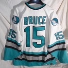 Vtg San Jose Sharks David Bruce Game Nhl Hockey Jersey Fight Strap 1991-92