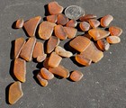 40 S-m Pieces     surf-tumbled     amber  Seaglass     Bermuda Jewelry Grade     