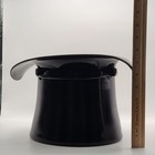 Blenko Glass Huge 8432m Ebony Black Top Hat Wine Cooler