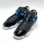  new  Youth Boy Nike Air Jordan 6 Rings J  gs  Black   Blue  323419 041      