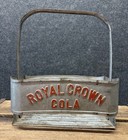 Vtg 1940s 50s Royal Crown Rc Cola Metal 6 Pack Soda Bottle Carrier Rack Union