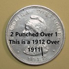 S7 - Portuguese India 1 Rupee 1912 11 Almost Unc    Unc  Silver Coin - Liberty