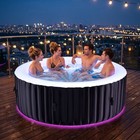 Naizea Inflatable Hot Tub With Led Lights 4 Person Blow Up Portable Hot Tub Spa