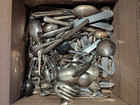 27  Lb Lot- Mixed Vintage Silver Plate Silverware Flatware Knives  Forks  Spoons