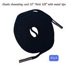 Flat Drawstring Cord Replacement 55  Thick 3 8  With Metal Tips  Stretch Cords