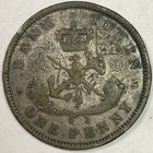 1852 Bank Of Upper Canada Penny Token Fine F Coin  17944