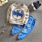 2 Pcs Cotton Toddler Baby Boys Outfits T Shirt Tops pants Kid Clothes Batman Set