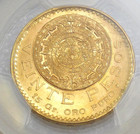 1959 Mexico Gold 20 Pesos Pcgs Ms66 Great Luster Just Graded Original Pq  h680