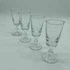 Shot Glasses Set Of 4 Vintage Footed Liquor Cordial  Home Decor  Entertaining