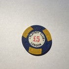 Playboy Club London Casino Chip   5 Five Pounds Blue   Yellow