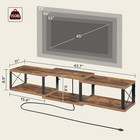 Floating Tv Stand With Power Outlet  Wall-mounted Entertainment Console Center W