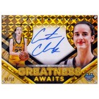 2023 Bowman Best Catilin Clark Greatness Awaits Gold Auto Acrylic Print Card Art