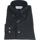 Mens 100  Italian Cotton Shirt Non Iron Sorrento Button Down Oxford 4531 Black