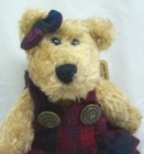 Boyds Archive Becky The Bear In Plaid Overalls 6  Plush Stuffed Animal New 1996