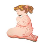 Dolly Toy Praying Children Mid Century Decor  Wall Hangings Vintage Nursery