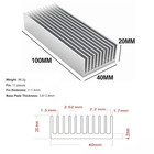 2pcs Aluminum Heatsink 100 X 40 X 20mm  3 94x1 57x0 79 Inch Heat Sink Chipset Di